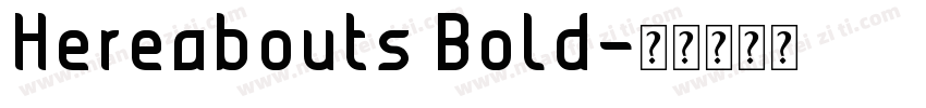 Hereabouts Bold字体转换